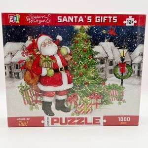 NEW Susan Winget Santa’s Gifts 1000 Piece Holiday Christmas Jigsaw Puzzle Sealed